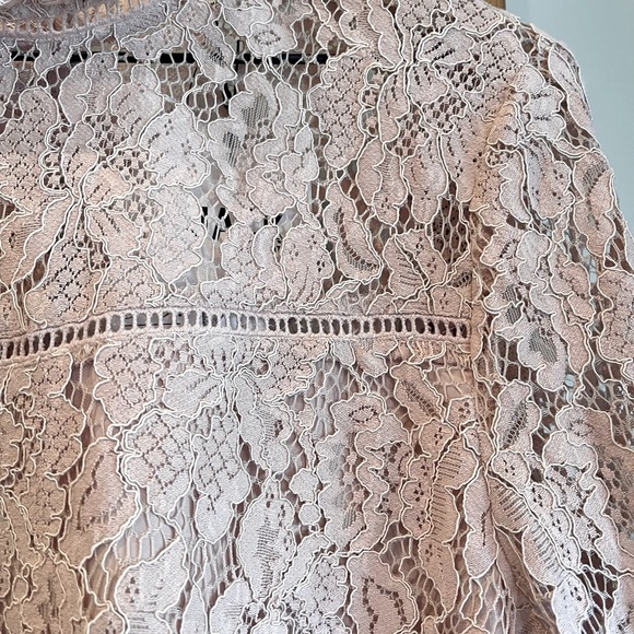 NWT - SZ L Jack by BB Dakota Pink Wild Heart Lace Top! - Picture 2 of 8